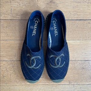 Chanel CC canvas quilted 2018 Espadrilles...New!